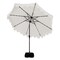 10 Foot Patio Umbrella with Built-In Solar LEDs and Stable Base
